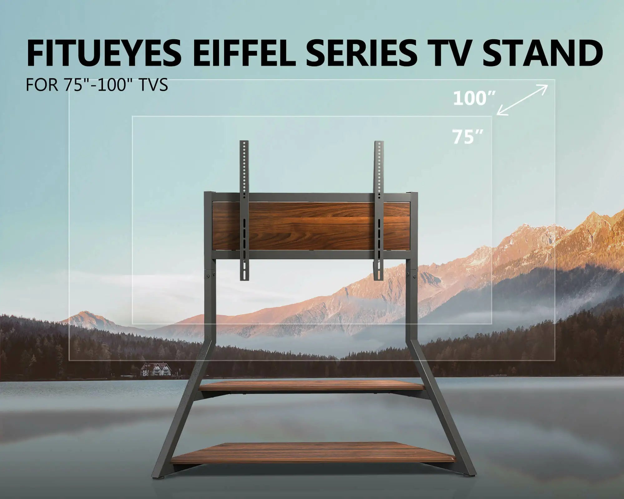 FITUEYES floor tv stand 75-100 Eiffel Series